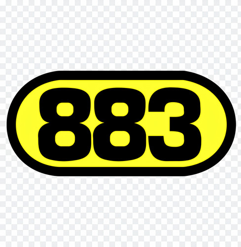 Adesivo 883 14x6cm - , giallo/nero