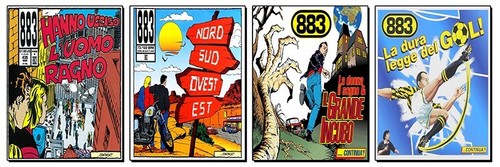 Poster copertine album 883 - 4,